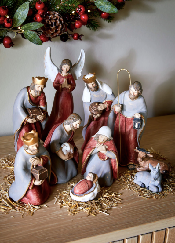 Bethlehem julkrubba röd