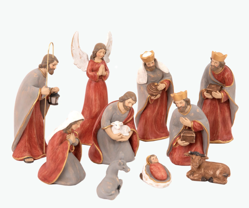 Bethlehem julkrubba röd