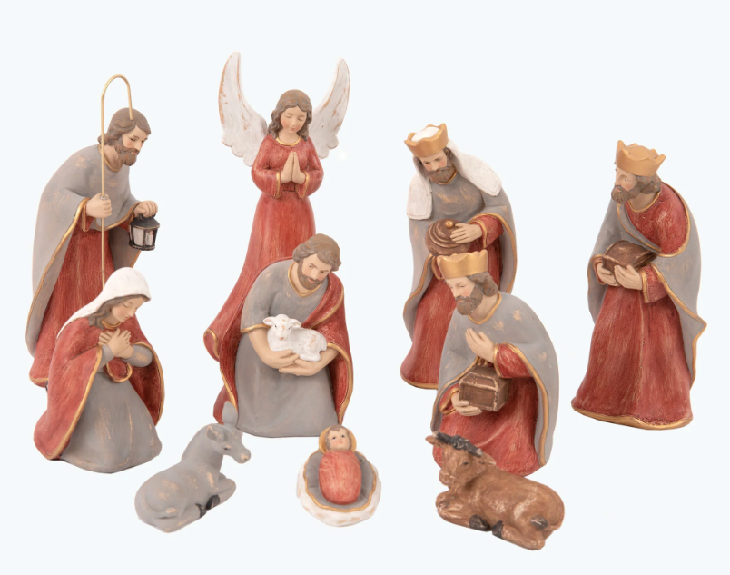 Bethlehem julkrubba röd