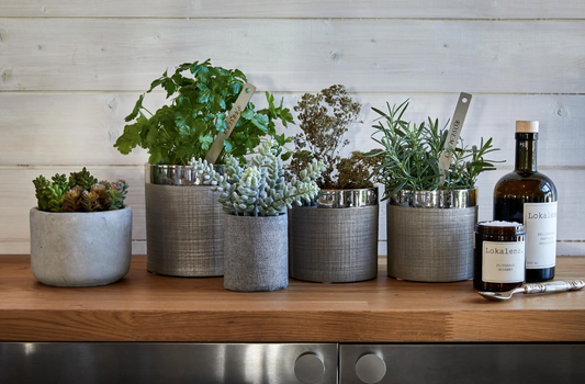 Camden blomkruka silver 15 cm 2 st