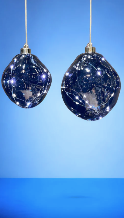 Ariel Blue ljusdekoration 15 cm 1st