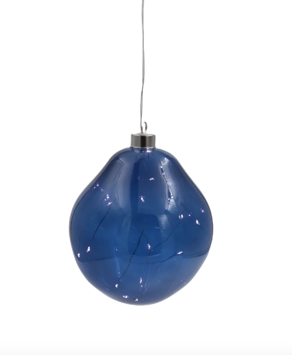 Ariel Blue ljusdekoration 15 cm 1st