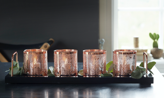 Laserskuren kopparlykta 1st