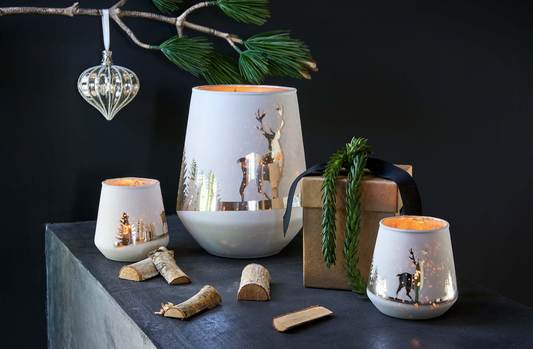 Silent Night värmeljushållare 2 st