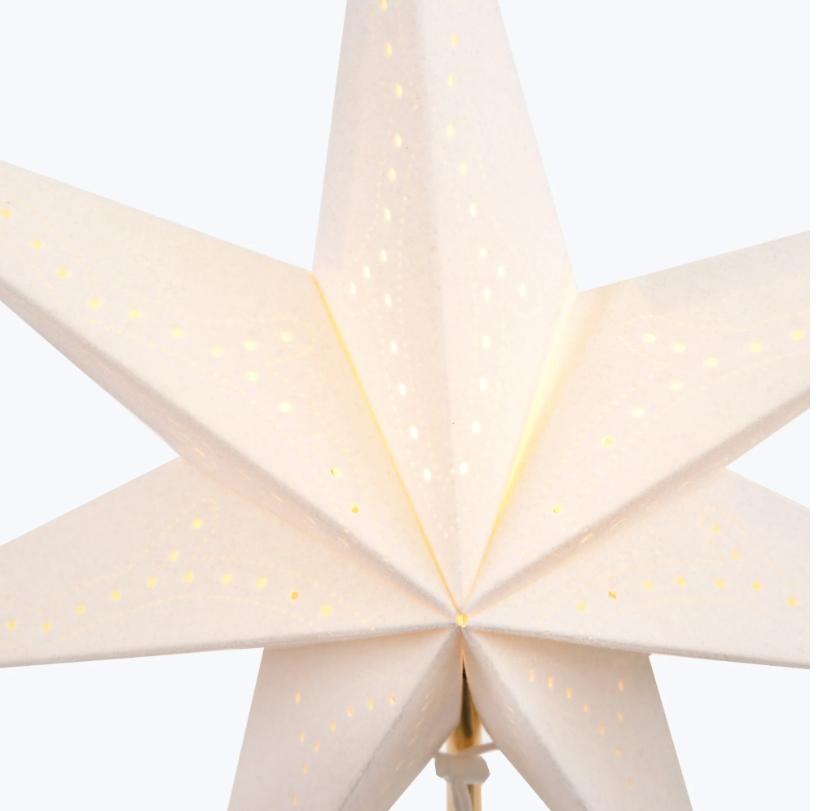 Stella White stjärna på fot 45 cm