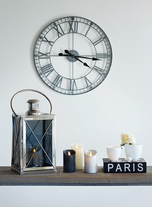 Flame LED blockljus grå 12 cm 1st