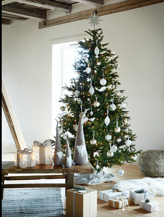 Julgran m. LED-ljus 215 cm