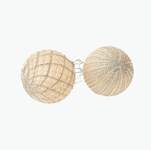 Julpynt pastellrosa set à 4