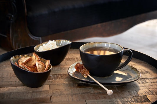 Grey Harmony cup and saucer 4st