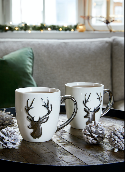 Silver Deer mugg 2 st