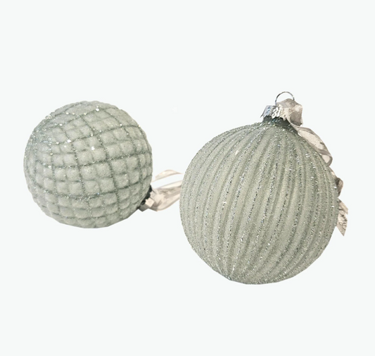 Jõulukaunistused, pastellroheline, komplektis 4 tk.