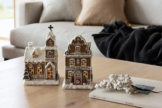 Gingerbread hus med LED-ljus